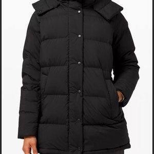 Lululemon WUNDER PUFF JACKET *MID LENGTH (US 6) Black